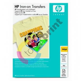 HP Iron-ON Transfers, nažehlovací fólie, A4, 210x297mm, 170 g/m2, 12ks, C6050A 1