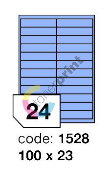 Samolepící etikety Rayfilm Office 100x23 mm 300 archů, matně modrá, R0123.1528D 1