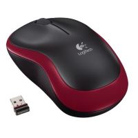 Logitech myš Wireless Mouse M185 nano, červená