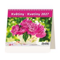 Stolní kalendář 2027 – Květiny MiniMax týdenní kalendář