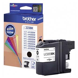 Inkoustová cartridge Brother LC-223BK, MFC-J4420DW, MFC-J4620DW, Black, originál