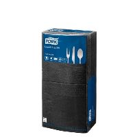 Tork obědové ubrousky 2vrstvé černé 33 × 33 cm, 477148