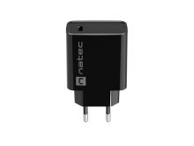 Natec RIBERA 20 W USB-C síťová nabíječka, PD 3.0, PPS, QC 3.0, černá – NUC-2060