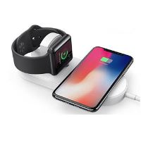 All New 2v1 bezdrátová Qi nabíječka 10 W pro telefon a Apple Watch, bílá
