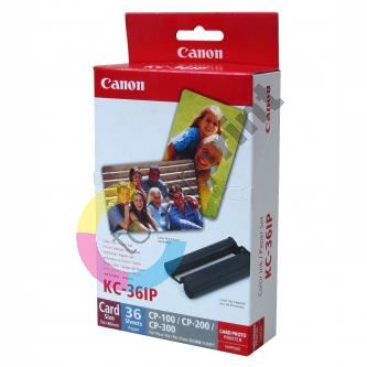 Canon KC-36IP Papír pro tiskárny Selphy CP-220, 330, papír, 86x54mm, bílý, 36ks