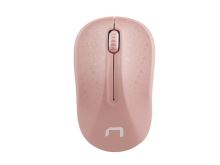 Bezdrátová optická cestovní myš Natec Toucan, 1600 DPI, USB, bílo-růžová