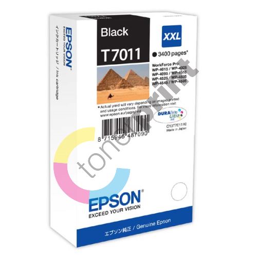 Cartridge Epson C13T70114010, black, XXL, originál 1