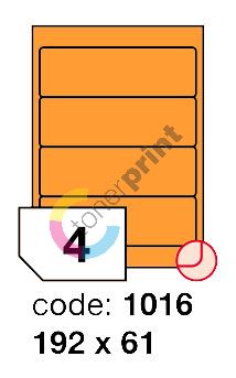 Samolepící etikety Rayfilm Office 192x61 mm 300 archů, fluo oranžová, R0133.1016D 1