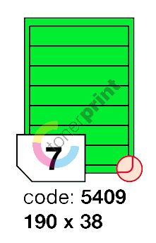 Samolepící etikety Rayfilm Office 190x38 mm 300 archů, matně zelená, R0120.5409D 1