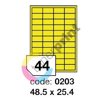 Samolepící etikety Rayfilm Office 48,5x25,4 mm 300 archů, matně žlutá, R0121.0203D 1
