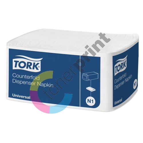 Tork Counterfold papírové ubrousky do zásobníků, 1vrstvé, bílé, N1 1