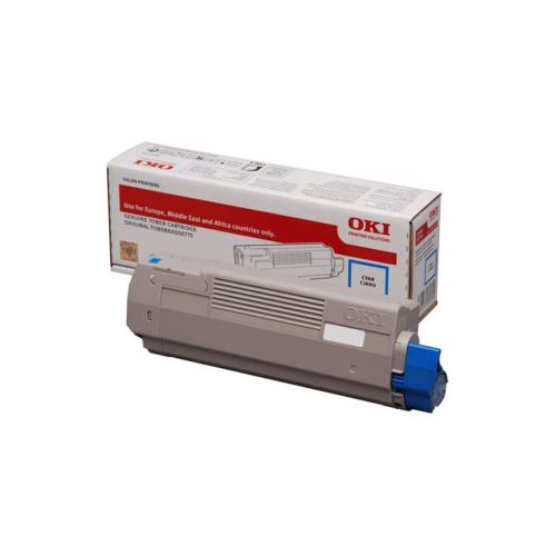 Toner OKI 46490607, C532, MC573, cyan, originál