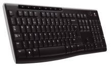 Bezdrátová klávesnice Logitech K270, CZ/SK, 2,4 GHz USB Unifying, černá (1)