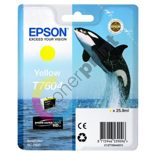 Cartridge Epson C13T76044010, yellow, originál 1