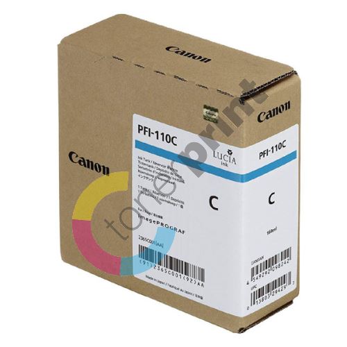 Cartridge Canon PFI110C, cyan, 2365C001, originál 1
