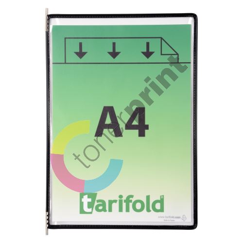 Tarifold závěsný rámeček s kapsou, A4, otevřený shora, černý, 10 ks 1