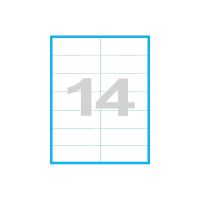 Etikety MP print samolepící A4, 105x42,3 mm, 14ks/arch, 100 archů, bílé Etikety MP print samolepící A4, 105x42,3 mm, 14ks/arch, 100 archů, bílé