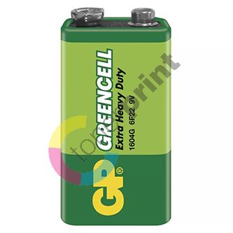 Baterie zinkochloridová, 9V (6F22), 9V, GP, fólie, 1-pack, Greencell