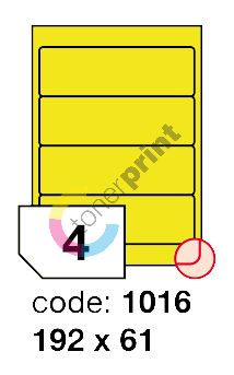 Samolepící etikety Rayfilm Office 192x61 mm 300 archů, fluo žlutá, R0131.1016D 1