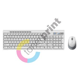 Genius SlimStar 8230, sada klávesnice s bezdrátovou optickou myší, 1x AA, 1x AA, CZ/SK, klasická, Dual-Mode typ bezdrátová, bílá,