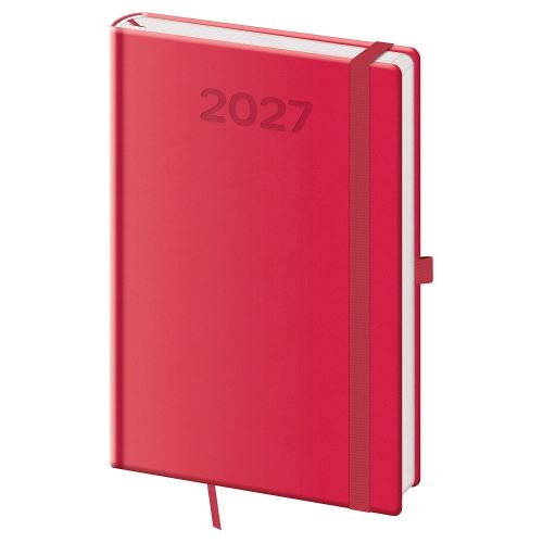 Týdenní diář A5 2027 – Print Pop malinový