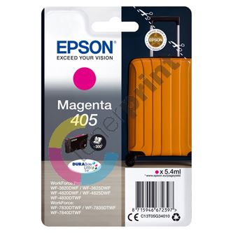 Inkoustová cartridge Epson C13T05G34010, WF-7830DTWF, magenta, 405, originál