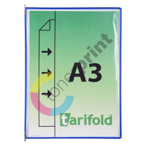 Tarifold rámeček s kapsou a úchyty, A3, otevřené bokem, modré, 10 ks 1