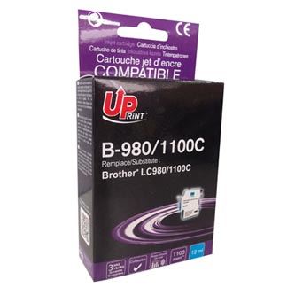 Inkoustová cartridge kompatibilní Brother LC980C/LC1100C, cyan, 12 ml, UPrint