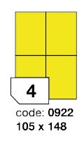Samolepící etikety Rayfilm Office 105x148 mm 100 archů, fluo žlutá, R0131.0922A Samolepící etikety Rayfilm Office 105x148 mm 100 archů, fluo žlutá, R0131.0922A