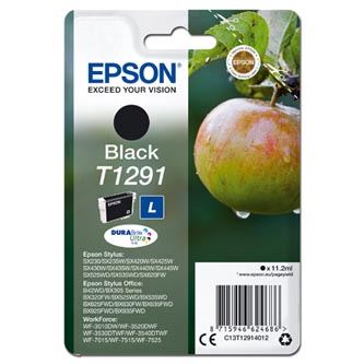 Inkoustová cartridge Epson T1291, C13T12914010, black, 11,2 ml, originál