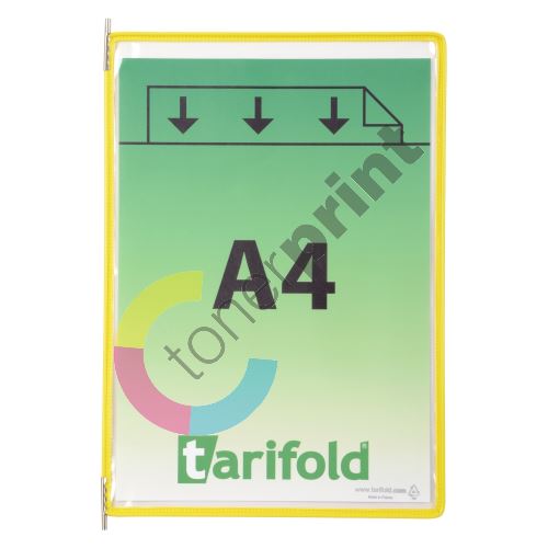 Tarifold závěsný rámeček s kapsou, A4, otevřený shora, žlutý, 10 ks 1