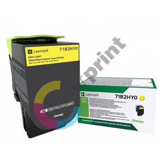 Toner Lexmark 71B2HY0, CS417dn, CS517de, CX417de, CX517, yellow, originál