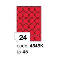 Samolepící etikety Rayfilm Office průměr 45 mm 300 archů, matně červená, R0122.4545KD