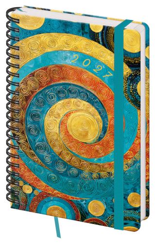 Týdenní diář A5 2027 – Twin s poznámkami Spiral