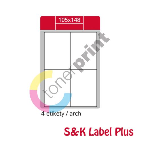 Samolepící etikety SK LABEL Plus A4 105 x 148 mm 1