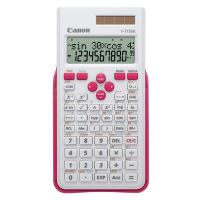 Kalkulačka Canon F-715SG, bílá, školní, dvanáctimístná, s růžovým krytem