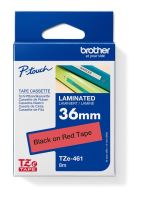 Páska do štítkovače Brother TZe-461 36mm, černý tisk/červený podklad