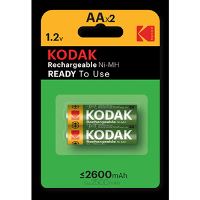 Kodak NiMH nabíjecí baterie AA / HR6 2600 mAh 1,2 V, 2 ks – KOD-REC003