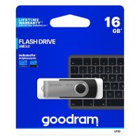 USB flash disk GOODRAM UTS2 16 GB, USB 2.0, 20 MB/s, černý