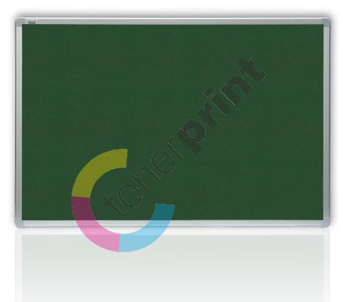 Tabule filcová 60 x 90 cm, hliníkový rám, zelená