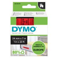 Páska Dymo D1 24 mm x 7m, černý tisk/červený podklad, 53717, S0720970