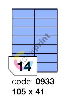 Samolepící etikety Rayfilm Office 105x41 mm 300 archů, matně modrá, R0123.0933D 1