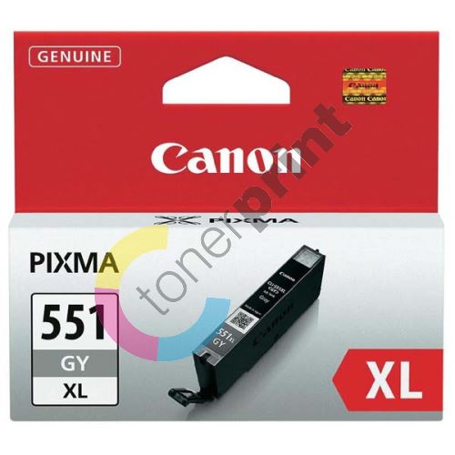 Cartridge Canon CLI-551GY XL, grey, 6447B001, originál 1