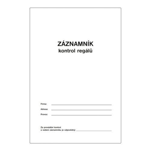 Záznamník kontrol regálu A4, OP1237 1