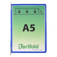 Tarifold závěsný rámeček s kapsou, A5, otevřený shora, modrý, 10 ks