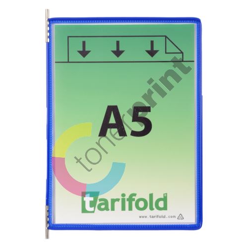Tarifold závěsný rámeček s kapsou, A5, otevřený shora, modrý, 10 ks 1