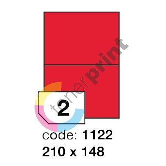 Samolepící etikety Rayfilm Office 210x148 mm 100 archů, matně červená, R0122.1122A 1