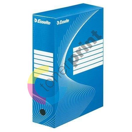 Archivační krabice Boxycolor, modrá, 100 mm, A4, karton, Esselte 1