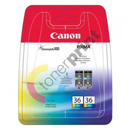 Cartridge Canon CLI-36, color, 1511B018, 2pack, originál 1