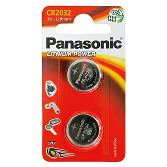 Knoflíkové baterie Panasonic CR2032 / DL2032 / ECR2032 / BR2032 / 5004LC, lithiové 3 V, 2
